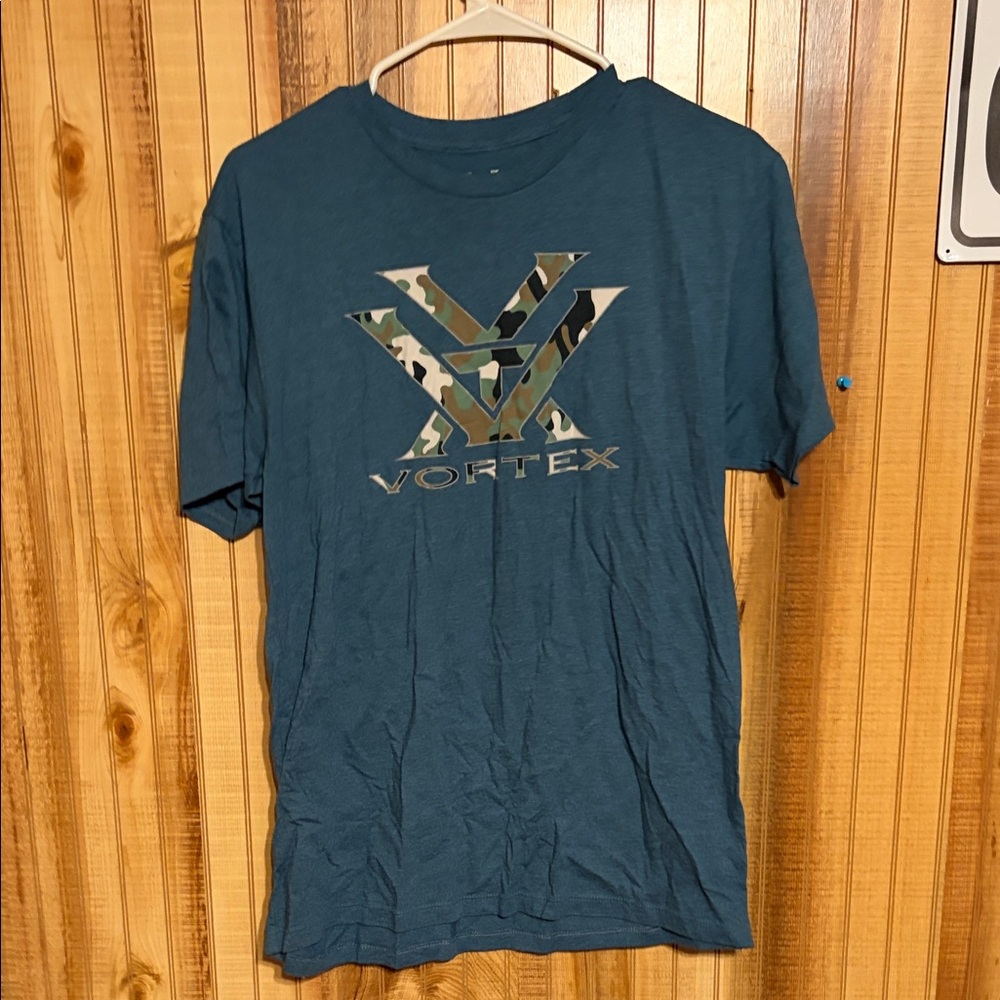 Vortex Men's Teal Camo Logo T-Shirt